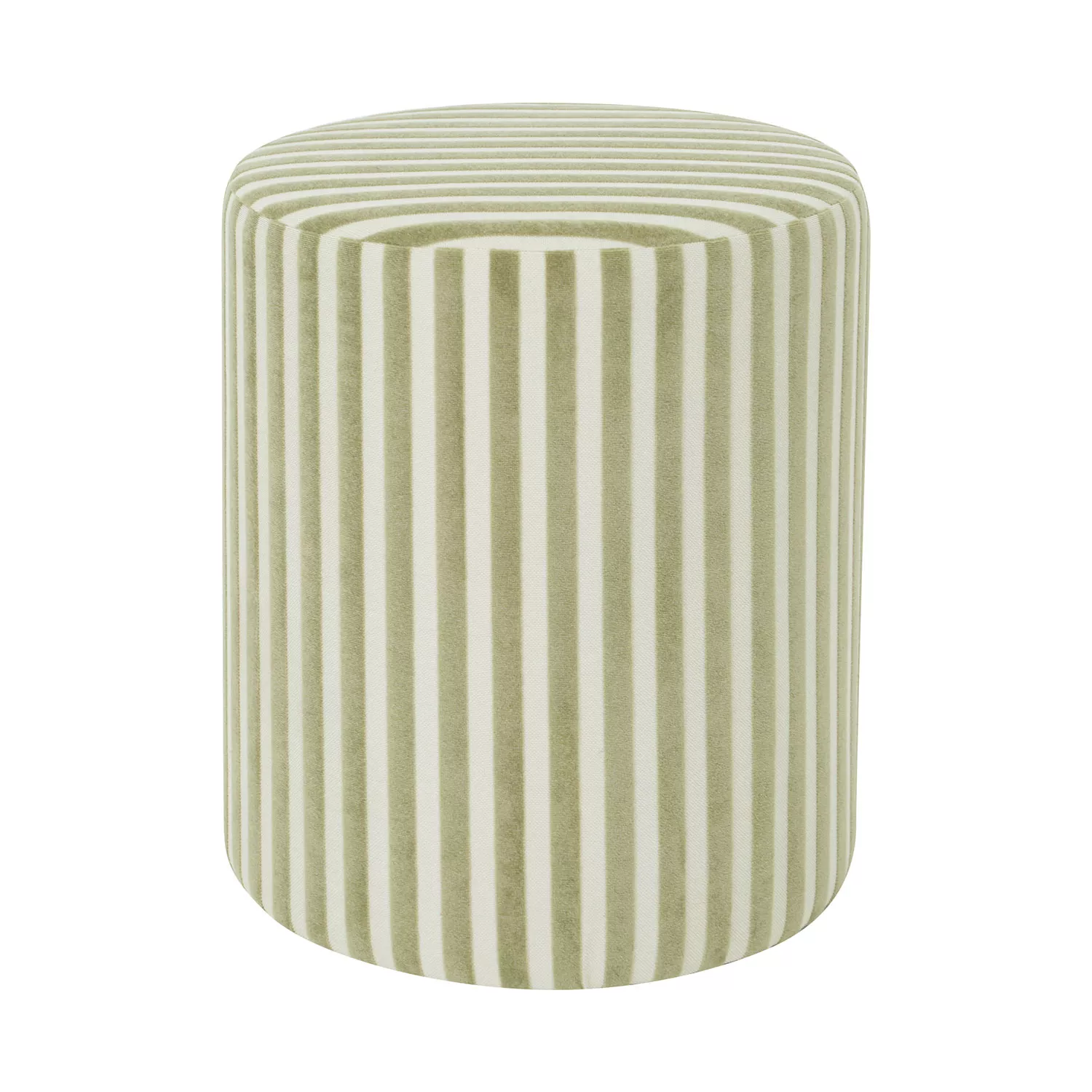 Sonata Ottoman GREEN/WHITE STRIP